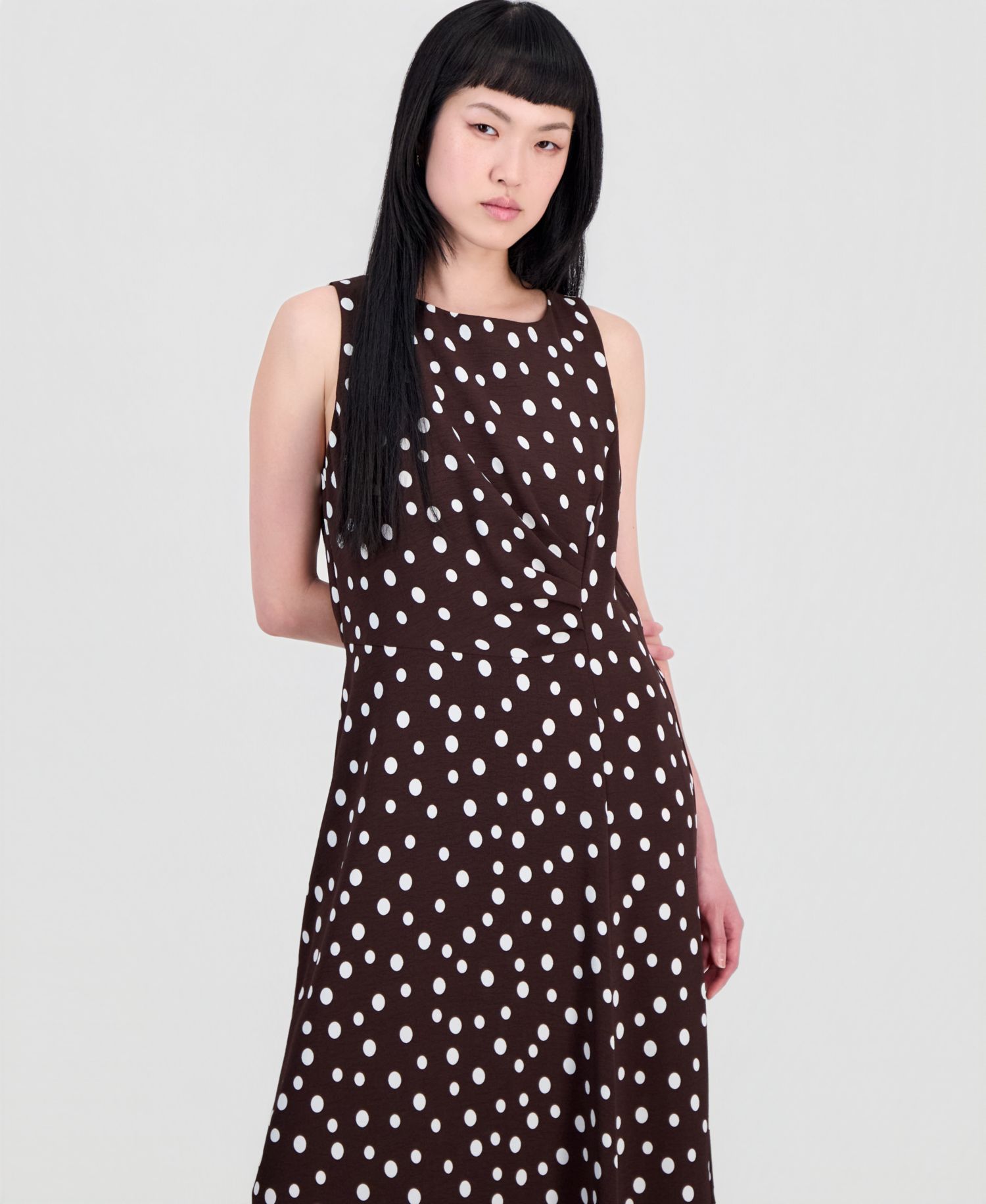 Women's Printed Side-Shirred Fit & Flare Dress