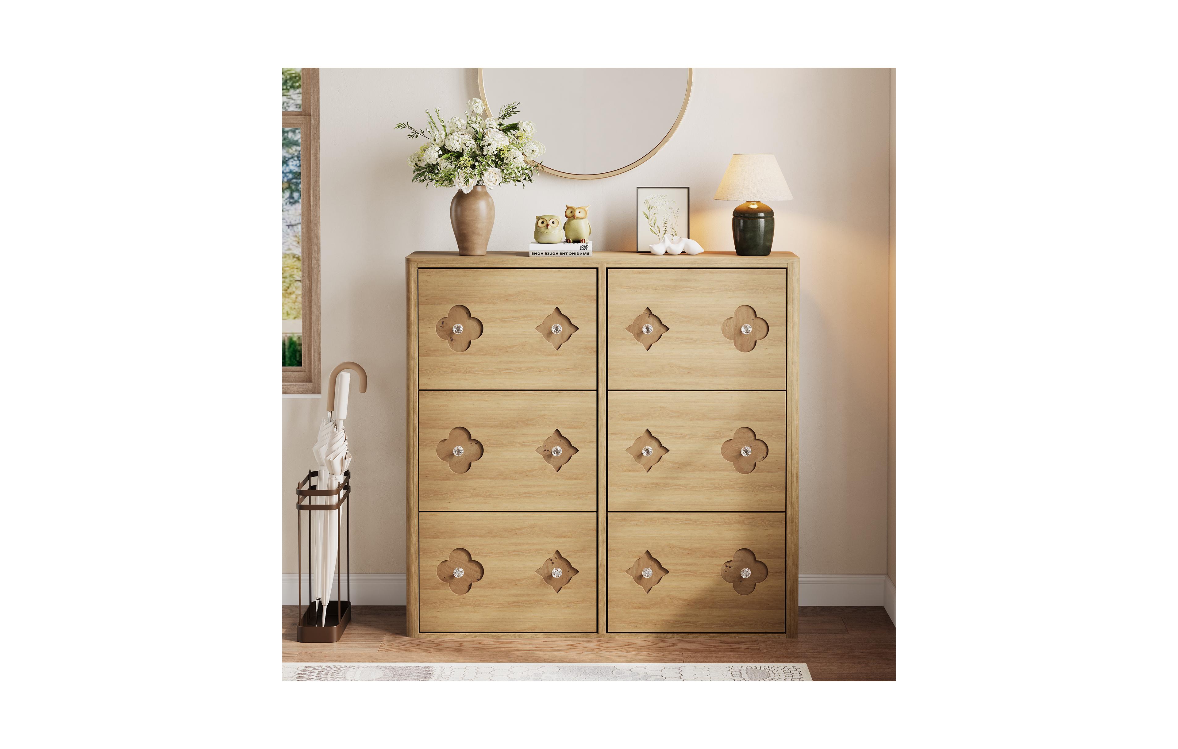 gaomon 6 Flip Freestanding Drawers Shoe Cabinet