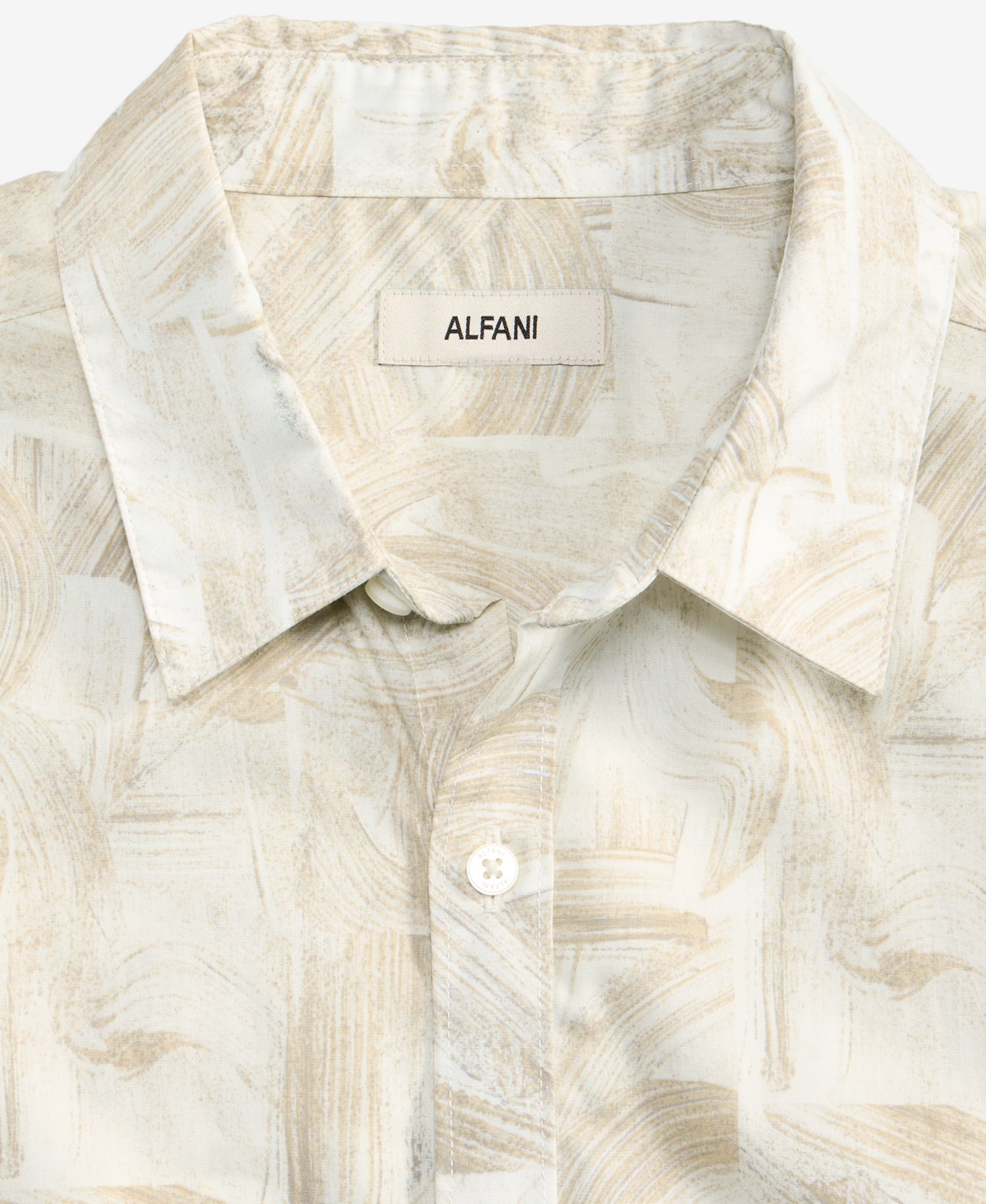Men's Brushed Geometric Poplin Short-Sleeve Shirt