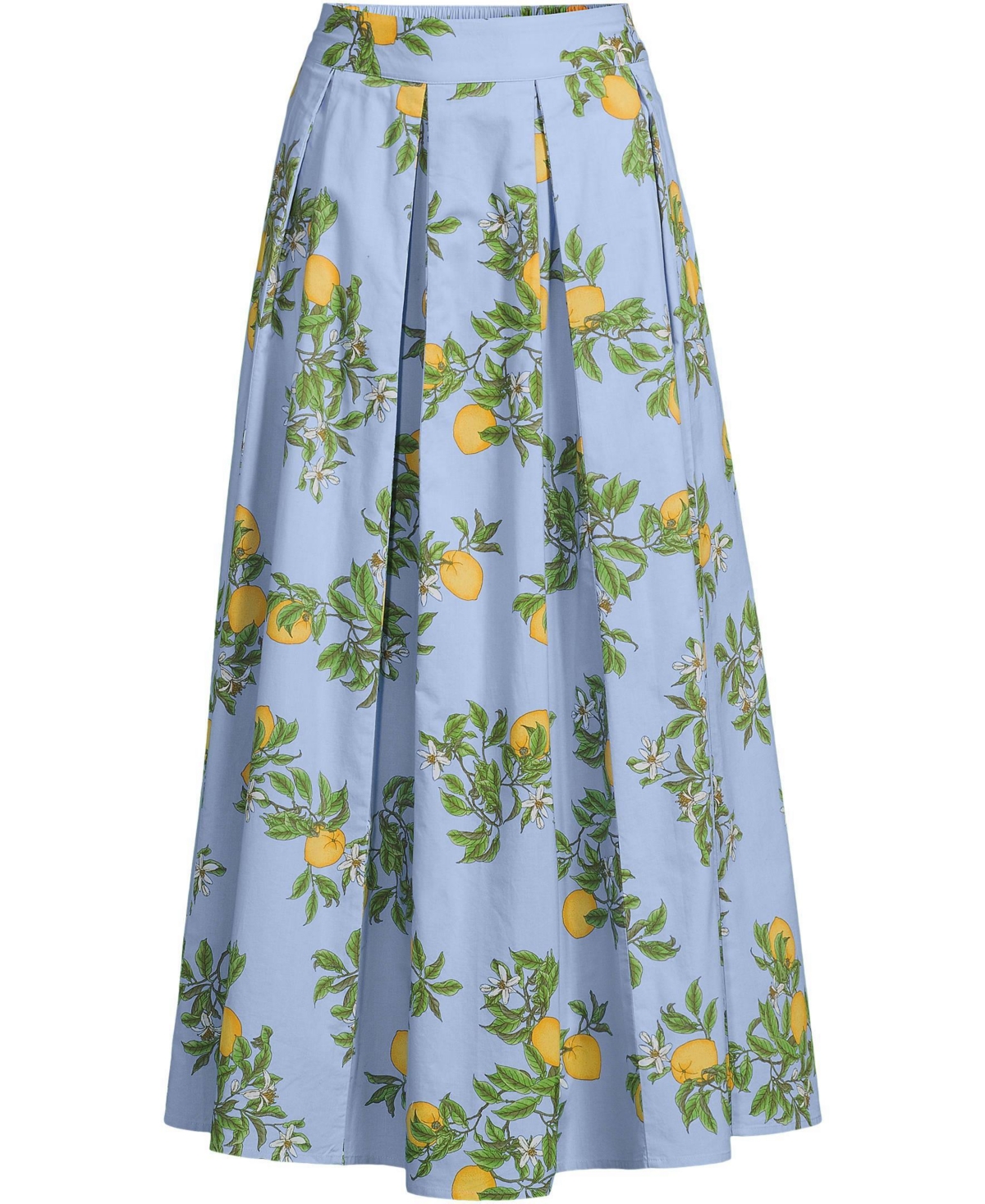 Lands' End Women's Poplin Godet Maxi Skirt