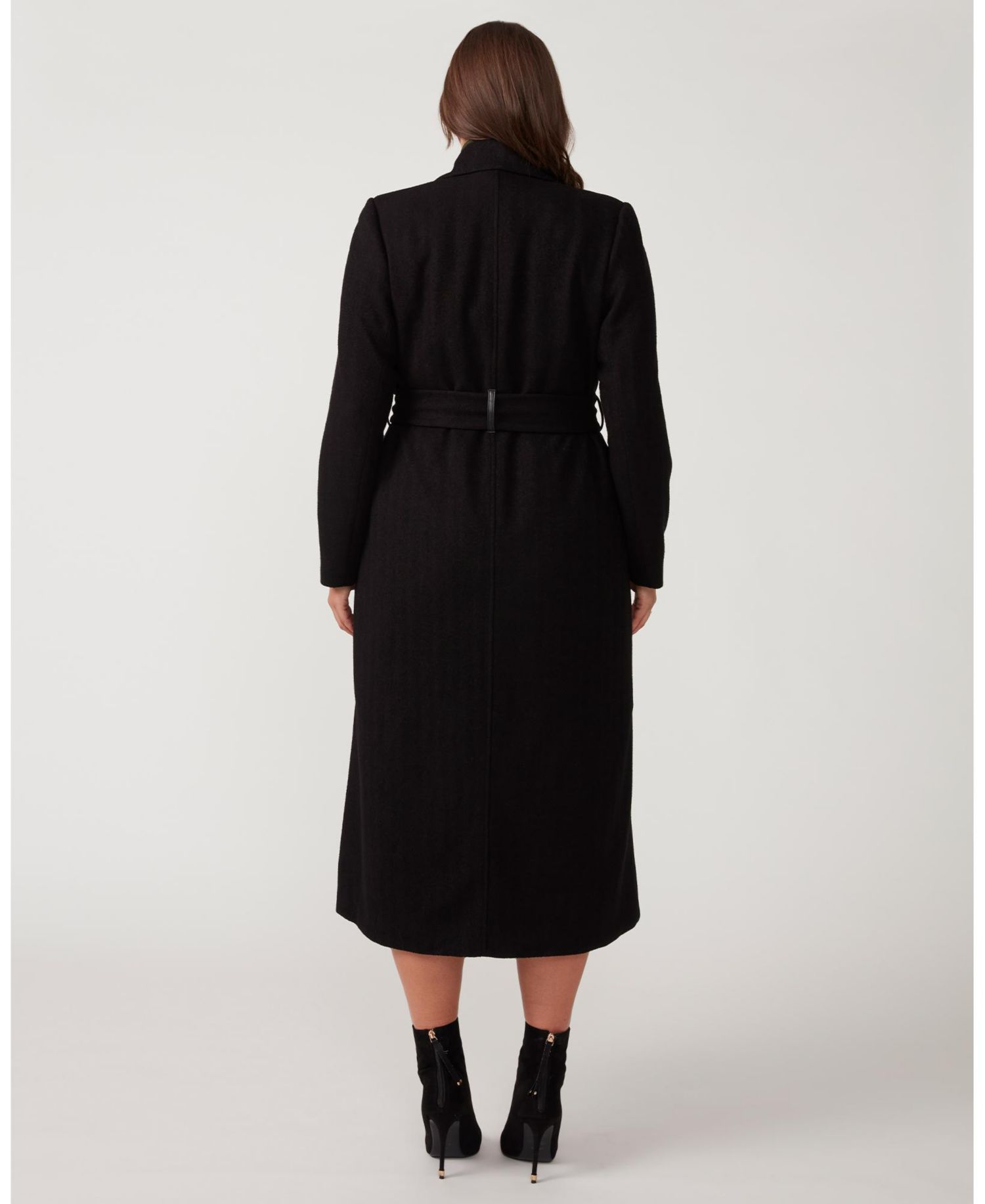 Women's Charmed Robe Black Long Below Knee Coat