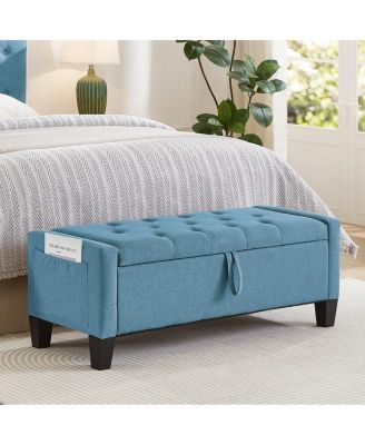 Storage Ottoman Bench with Safety Hinge