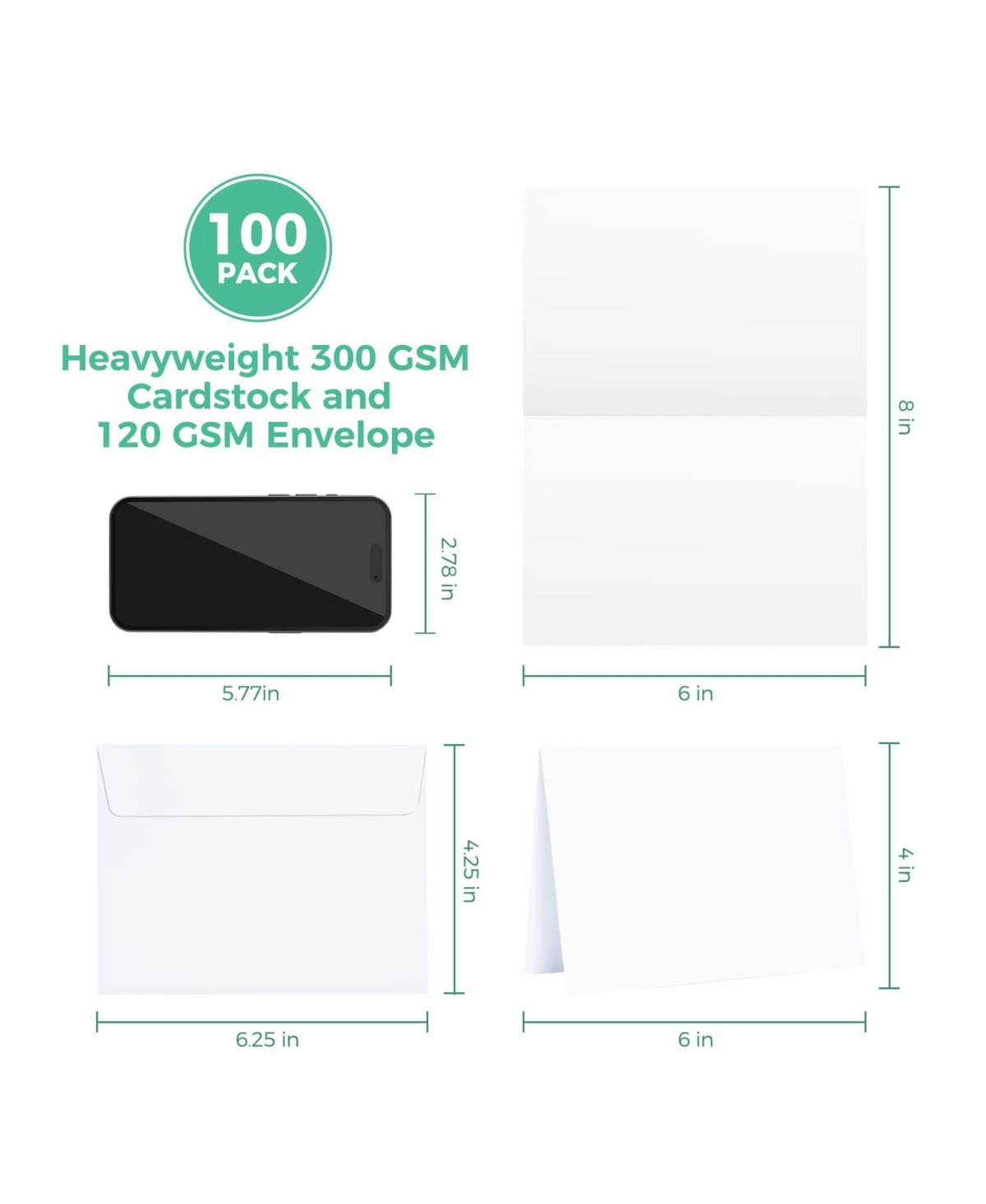 Gnuadz Blank Cards Envelopes Diy Invitations Greeting