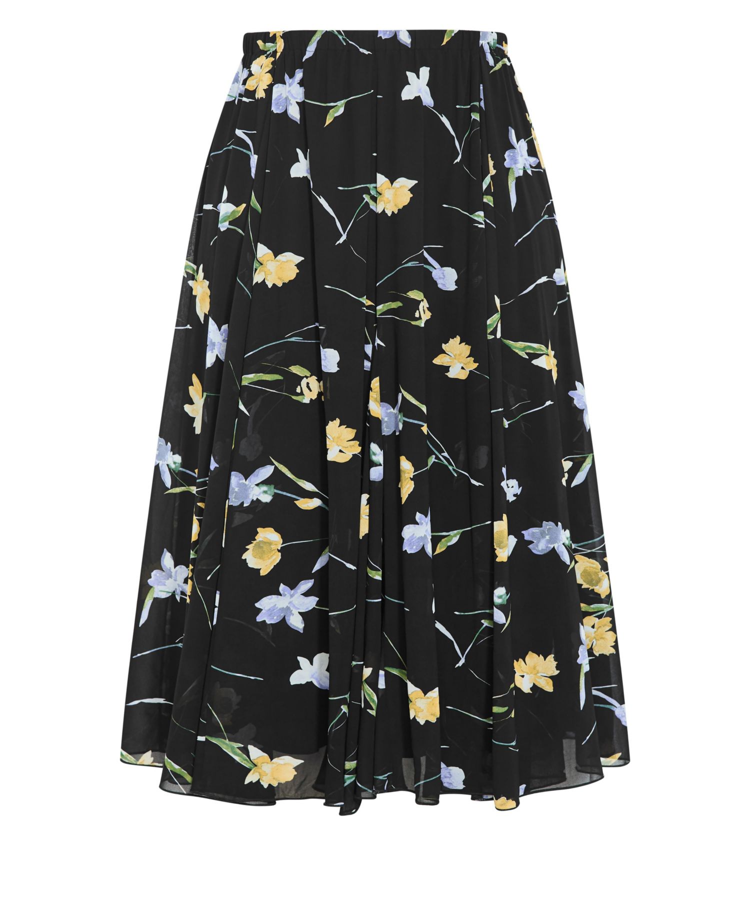Plus Size Serene Petal Print Skirt