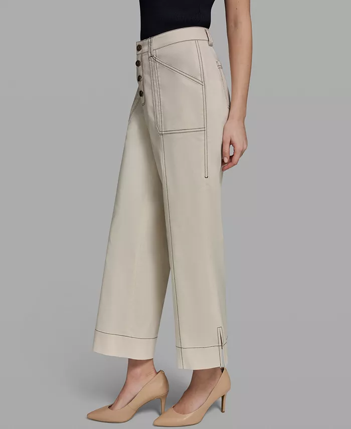 Women's Contrast Stitch Ankle Pants - thumbnail 3