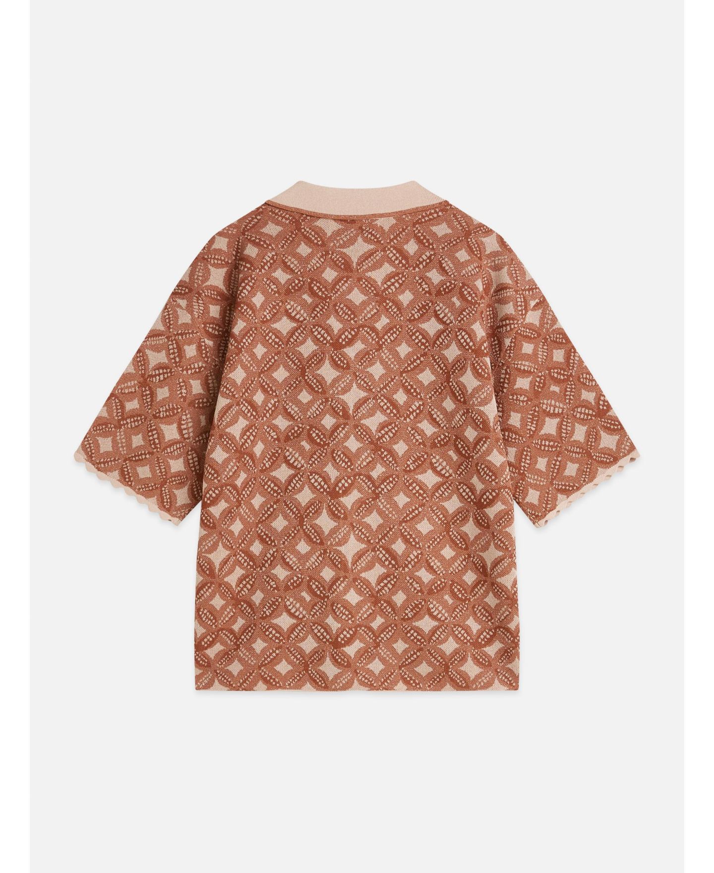 Женские футболки SCOTCH & SODA Tops and Tees Jacquard Knitted Short-Sleeve Shirt, цвет: Розовый пыльный — фото 3
