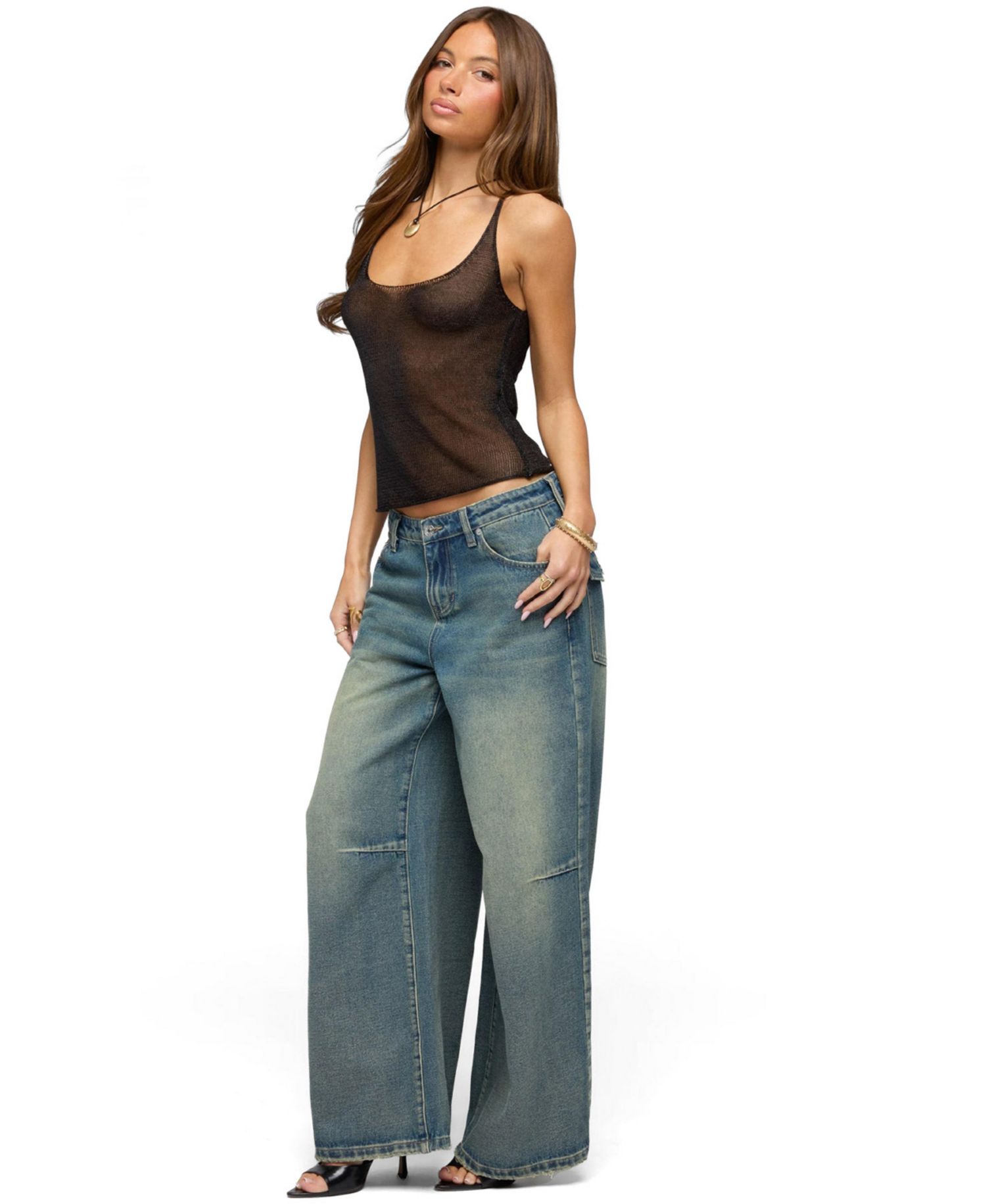 Women's Meena Shiny Knit Tank Top