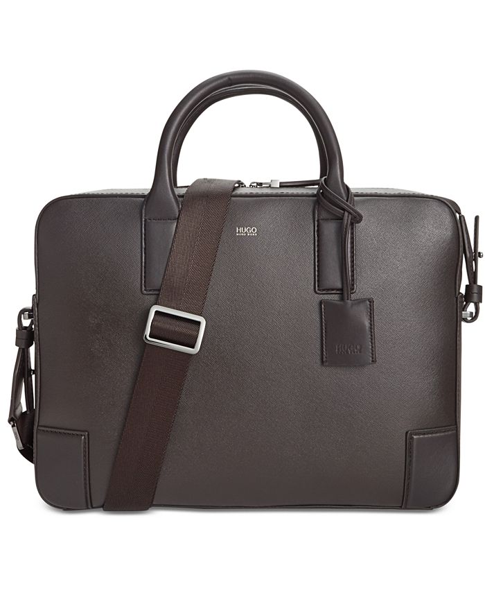 Hugo Boss Men's Saffiano Leather Workbag - Macy's