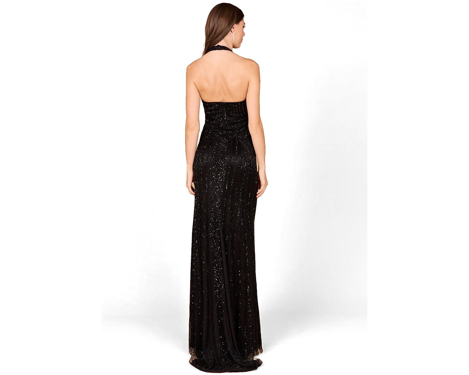 Women's Halter Neck Dress with Keyhole
