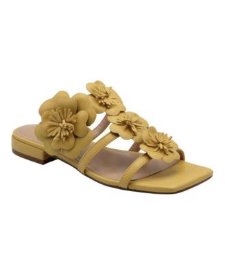 Womens Caralynn Floral Flat Sandal