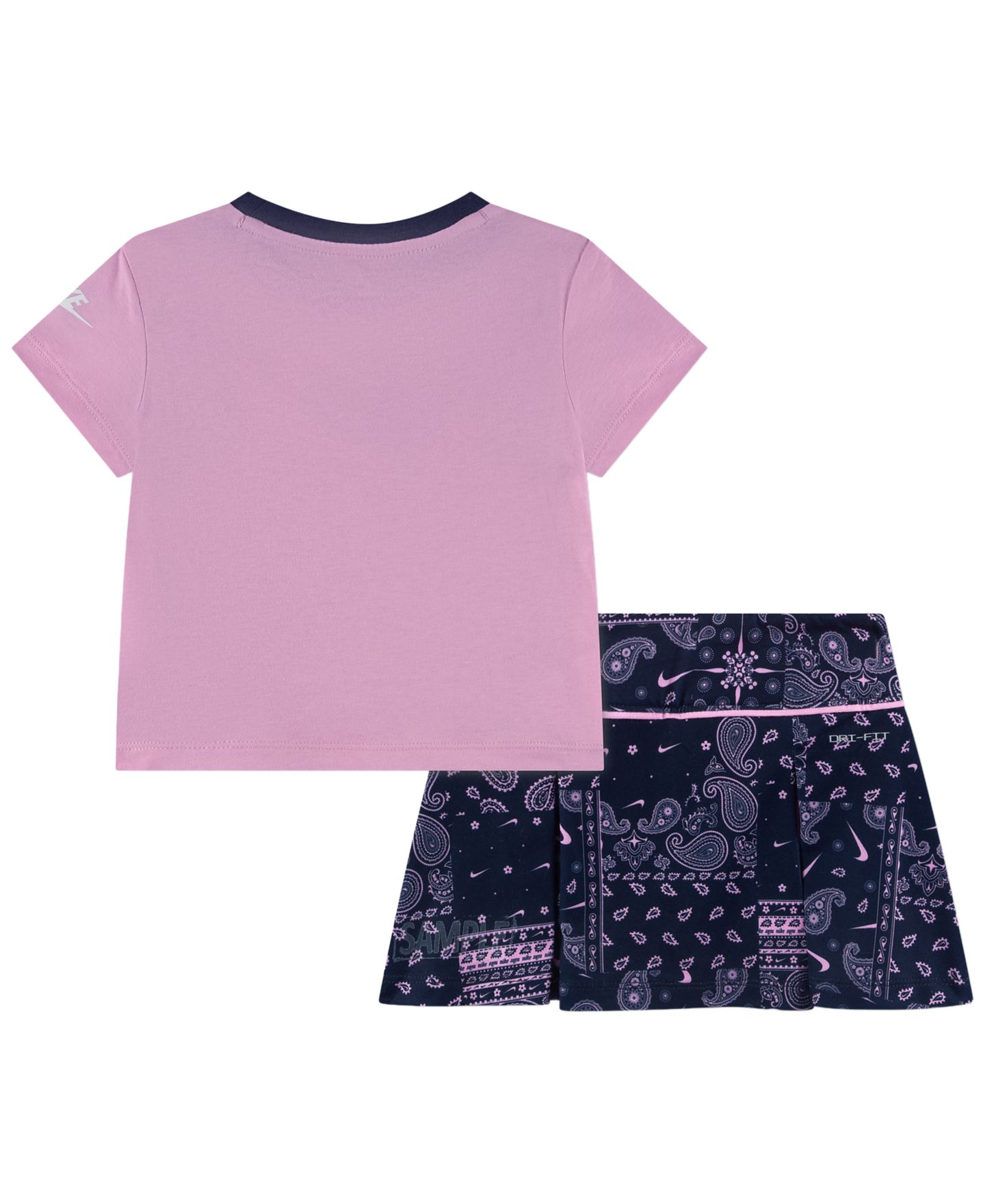 Комплект Nike Retro Remix Top and Skirt, 2-Piece Set для девочек-малышей, цвет: Розовый — фото 2