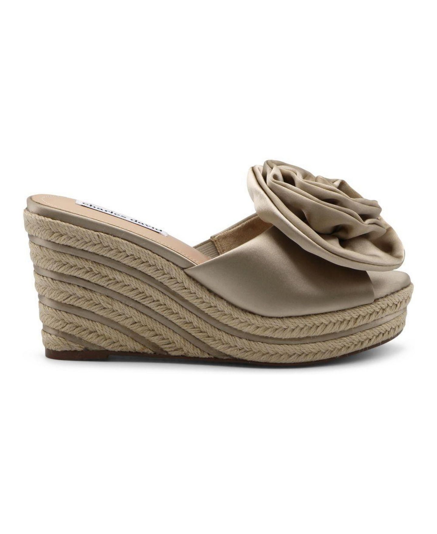 Женские сандалии Charles David Crash Platform Wedge Sandal, цвет: Телесный — фото 3