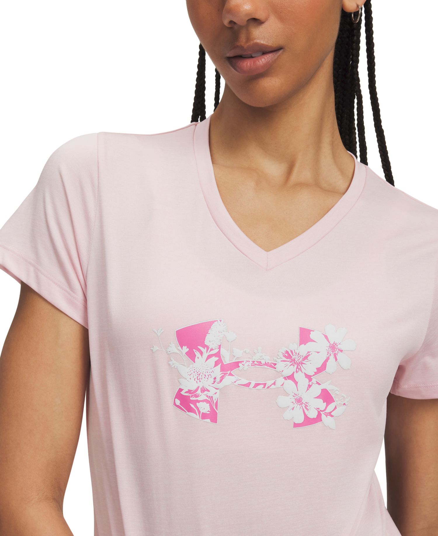 Women's Tech Twist Floral Short-Sleeve Top