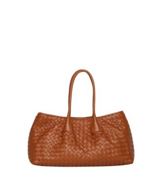 Alina Woven Leather Tote