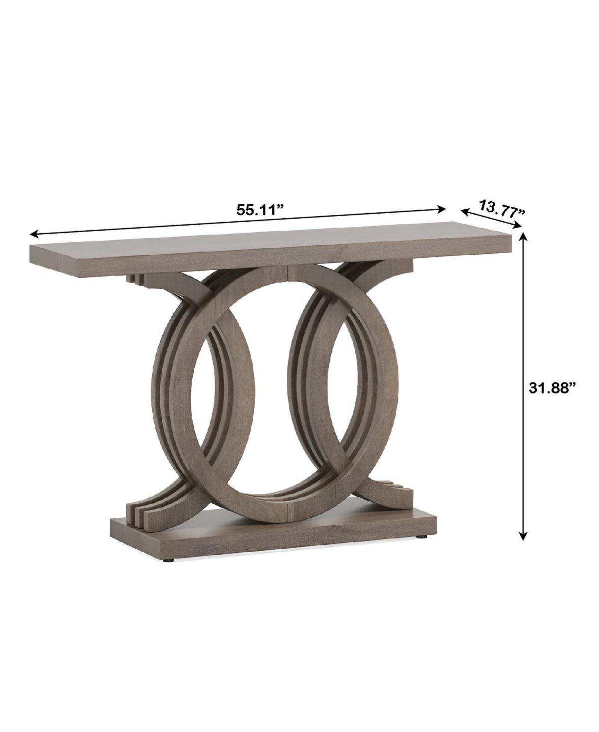 Slickblue Modern Geometric Console Table for Entryway, Hallway and Living Room Storage