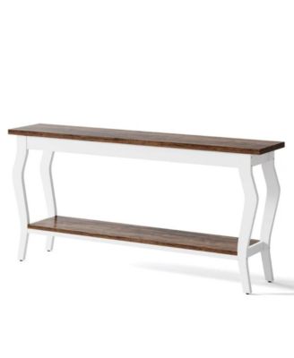Vintage Hallway Console Table with 2 Storage Tiers