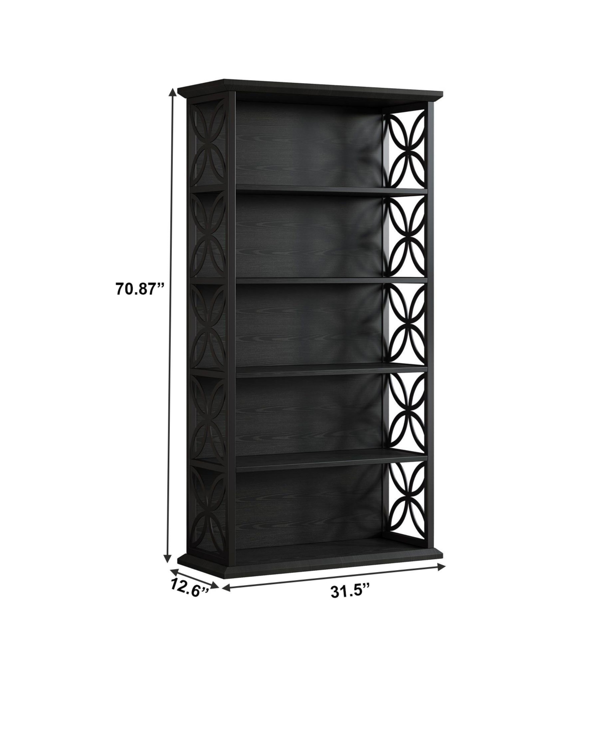 Slickblue Modern 6 Tier Bookcase with Metal Frame for Home Office
