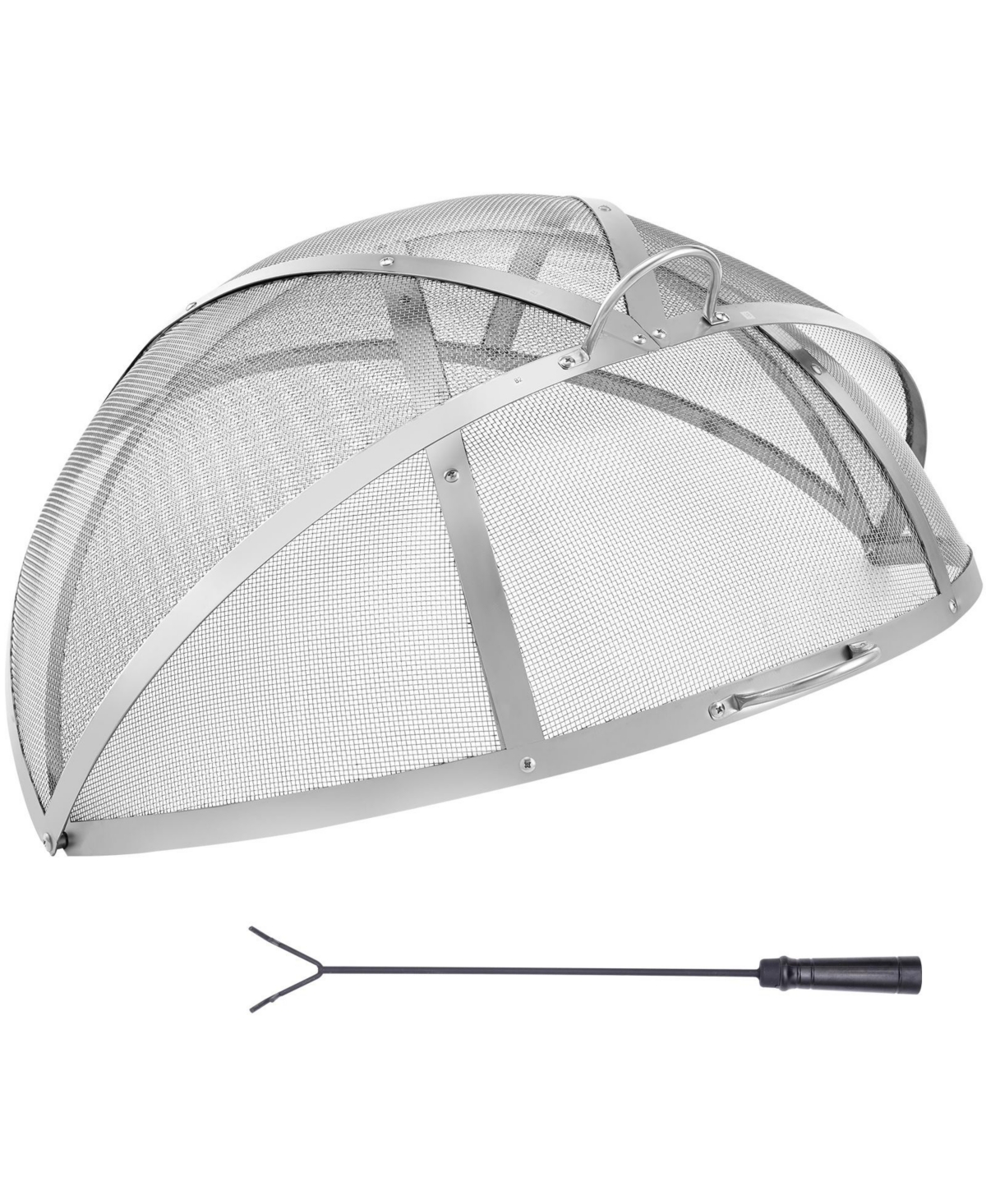 Cozito Firepit Spark Screen Lid, 36 inches Stainless Steel Ring Cover with Handles
