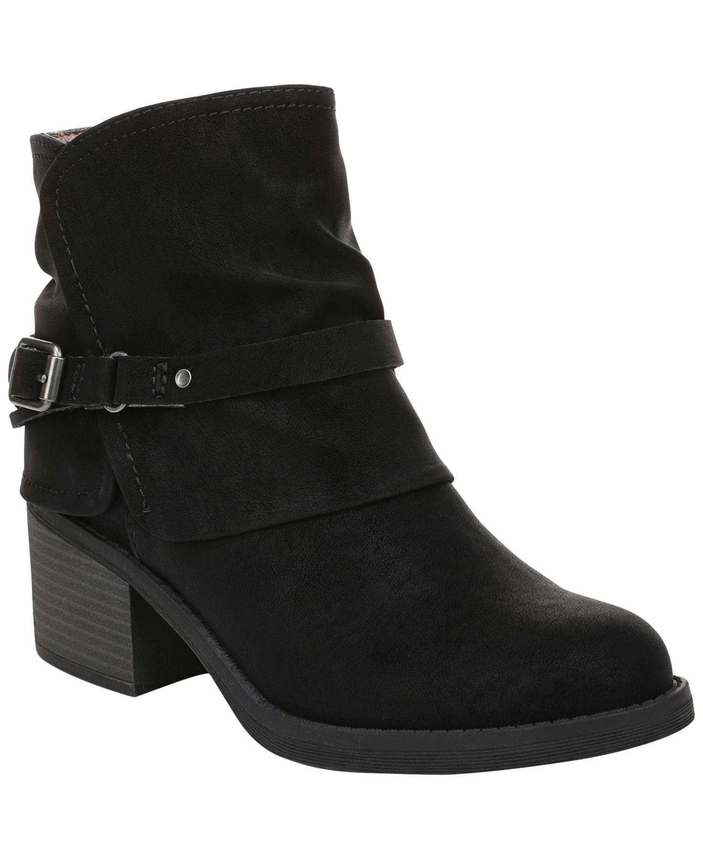 Женские ботинки Blowfish Malibu Marta Rugged Short Booties, цвет: Чёрная искусственная кожа — фото 1