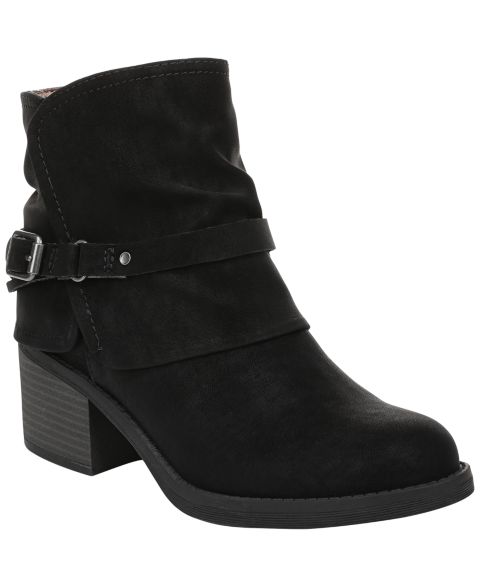 Женские ботинки Blowfish Malibu Marta Rugged Short Booties, цвет: Чёрная искусственная кожа