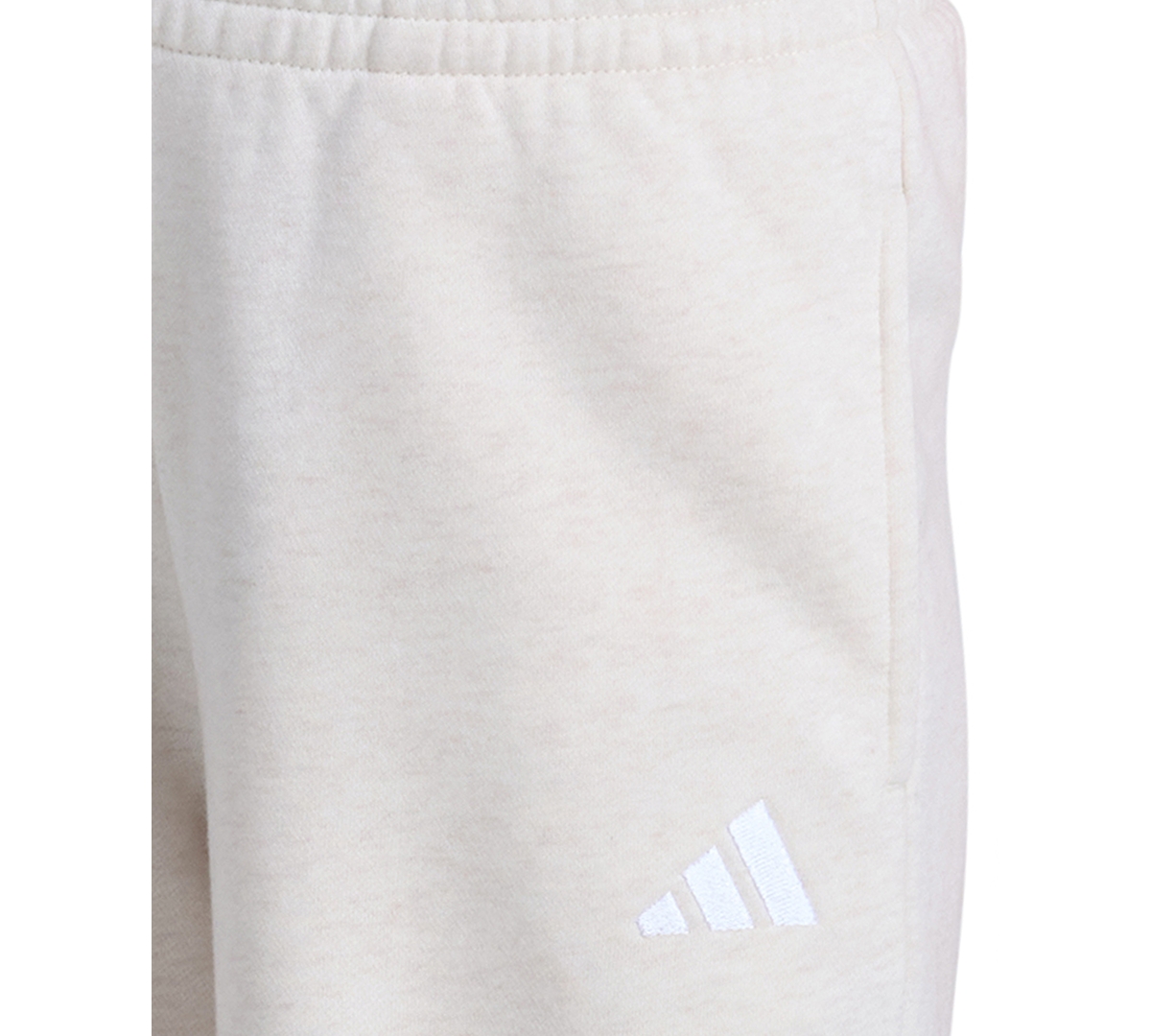 adidas Girls' 7-16 Elastic Waistband Wide Leg Heather Pants