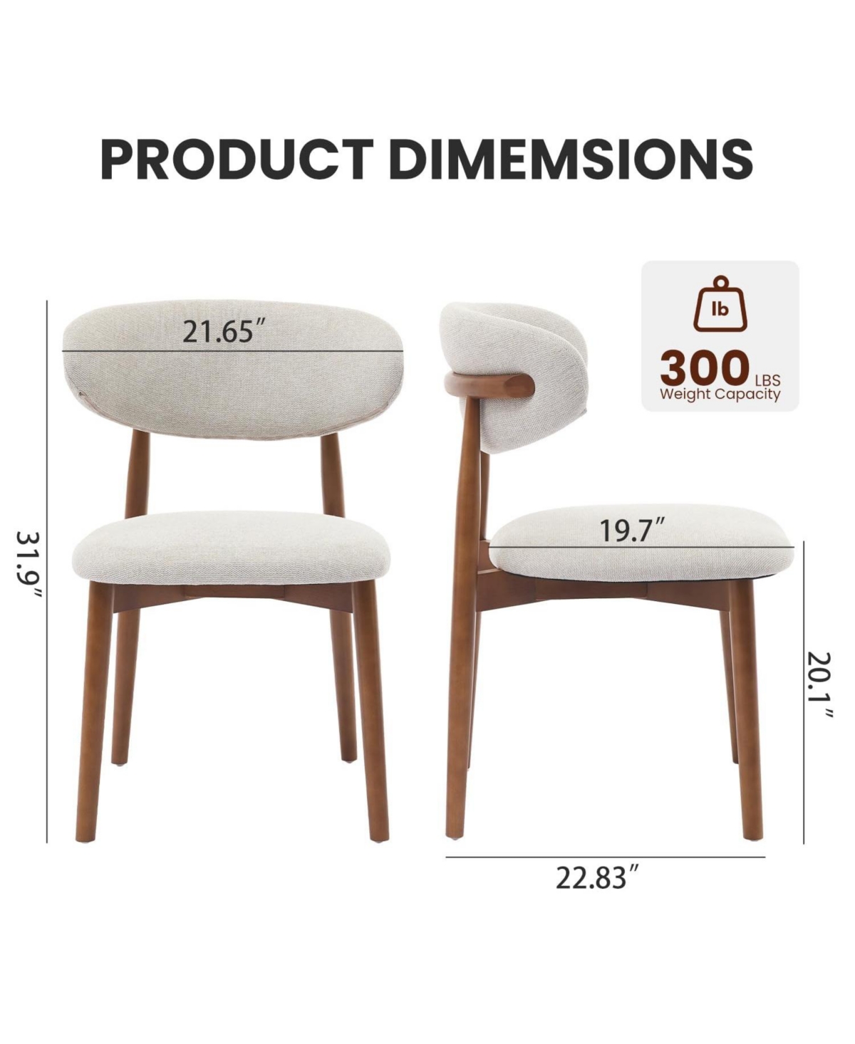 gaomon Wooden Dining Chairs Set