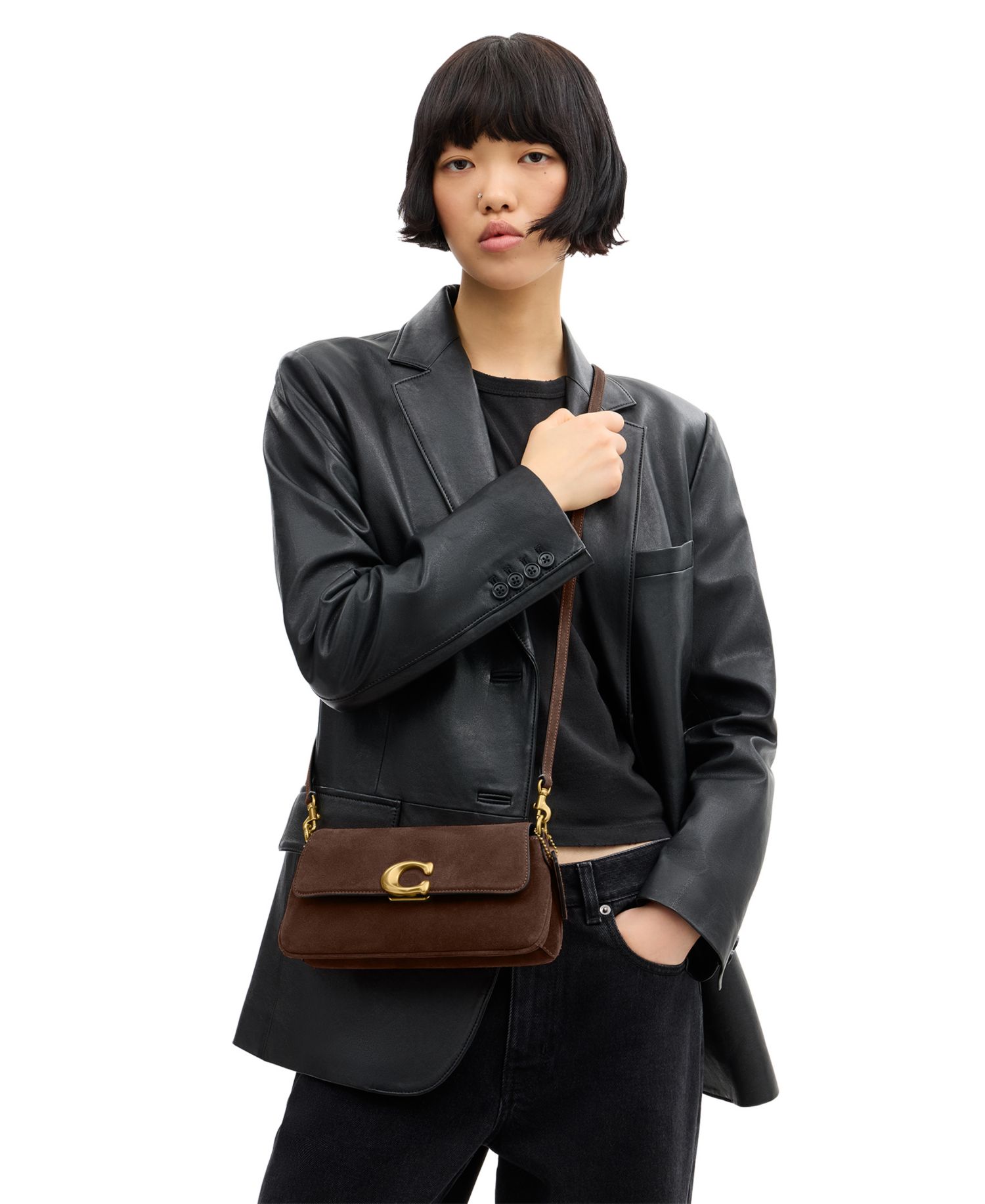 Jet Small Suede Slim Shoulder Bag
