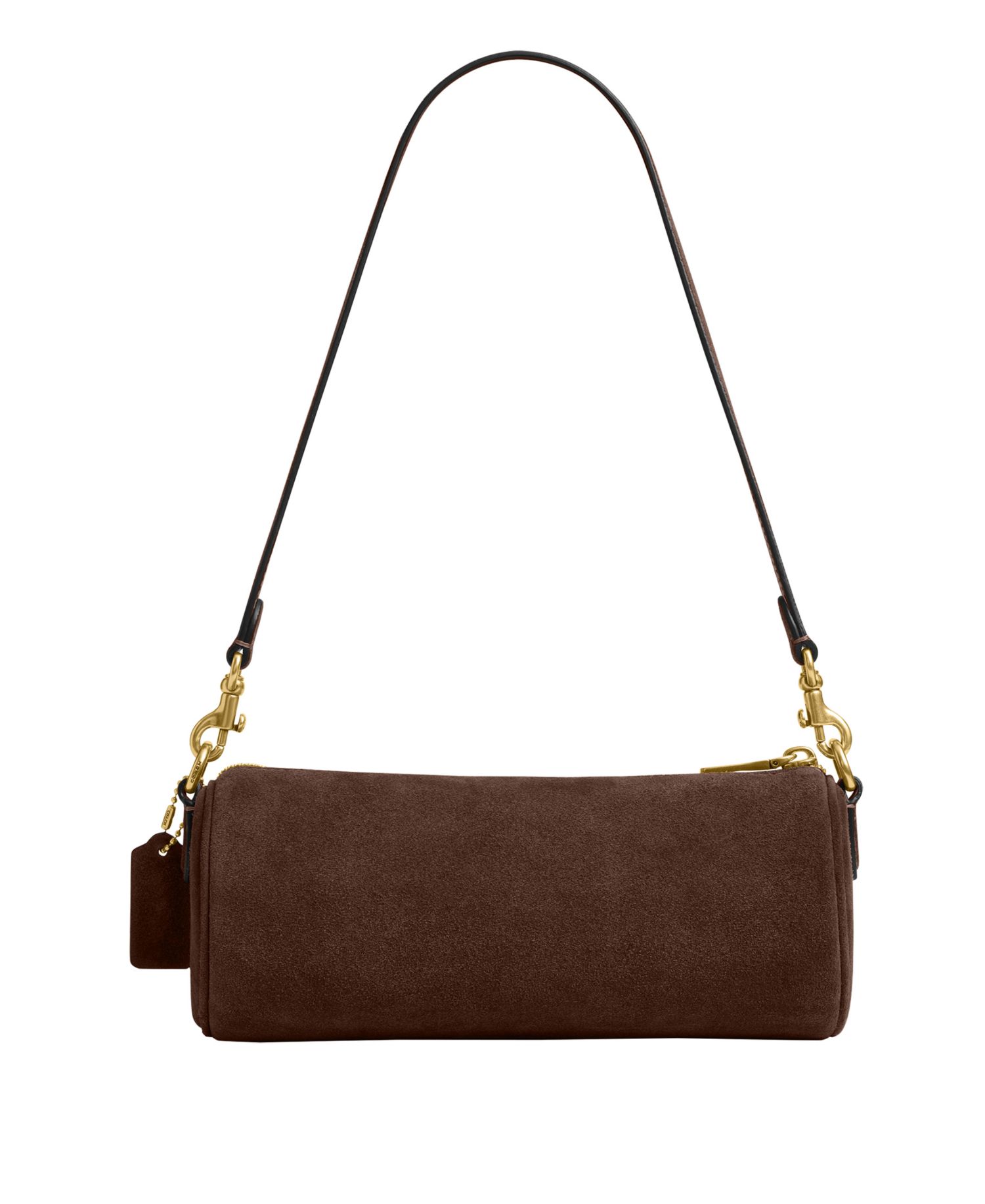 Barrel Small Suede Slim Shoulder Bag