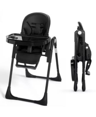 BabyKinder King Convertible Baby High Chair with Wood Grain Removable Double Tray and Easy Clean Design