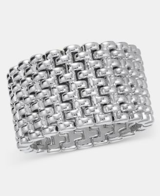 Woven Metal Bold Stretch Bracelet