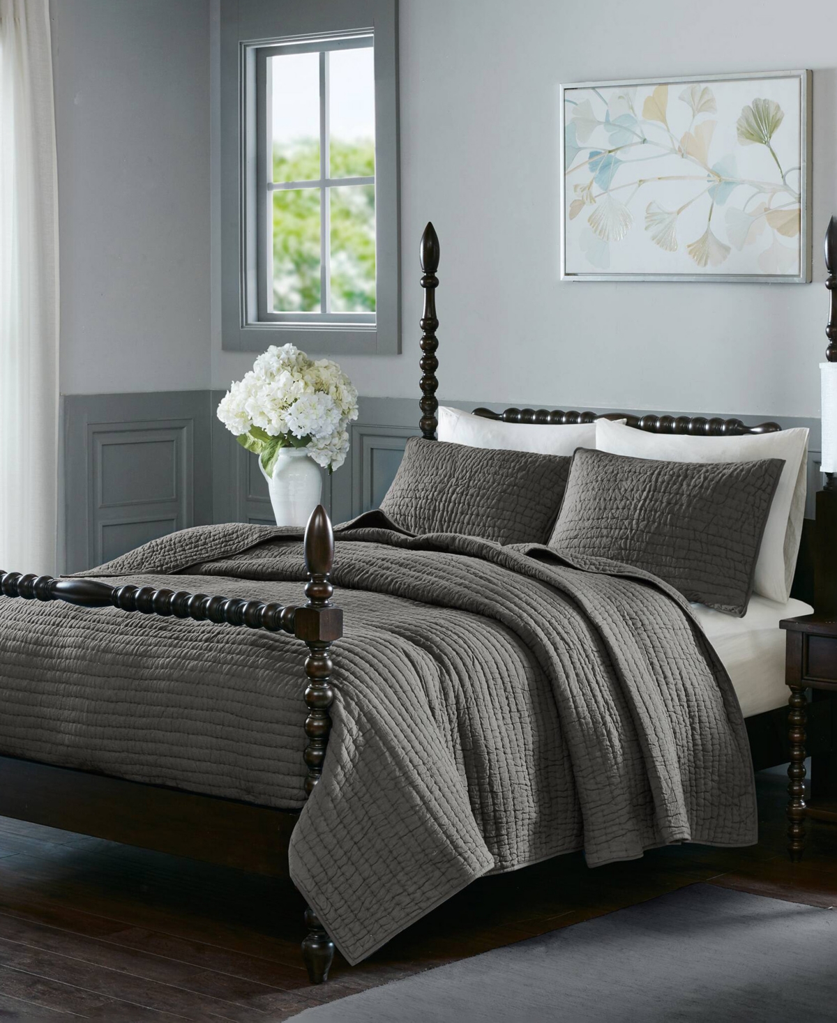 Madison Park Signature Serene Hand Quilted 3-Pc. Quilt Set