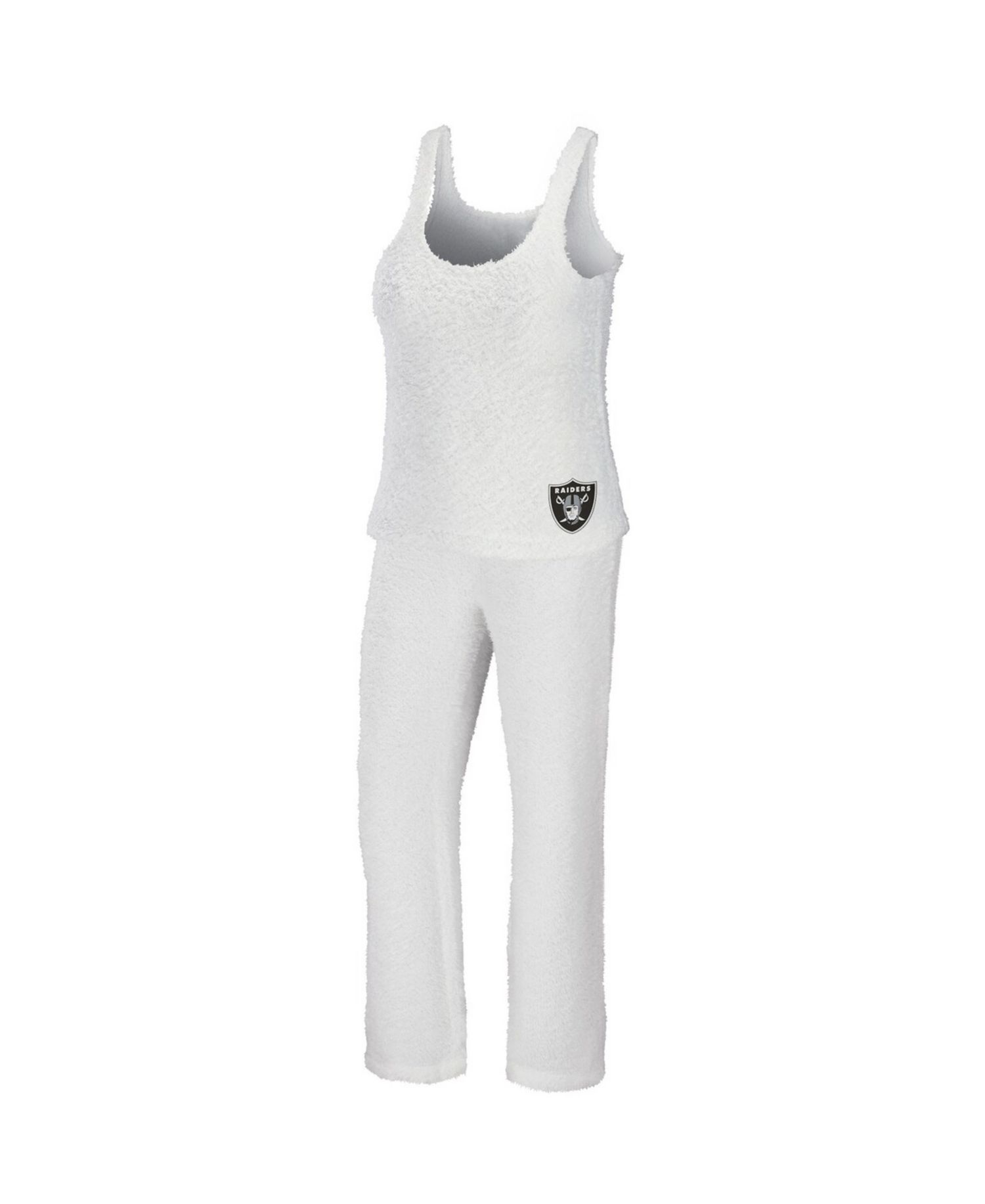 Women's 2-Piece Cream Las Vegas Raiders Plus Size Cozy Scoop Neck Tank Top & Pants Set