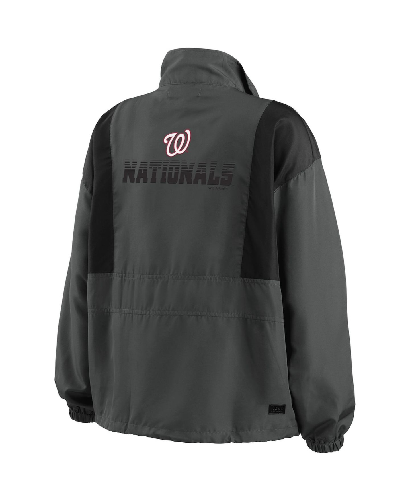 Женская куртка WEAR by Erin Andrews Charcoal Washington Nationals Packable Half-Zip — фото 3