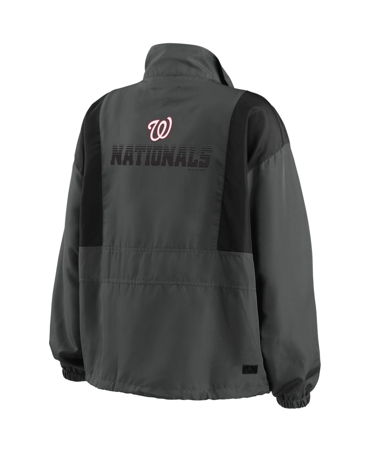 Women's Charcoal Washington Nationals Packable Half-Zip Jacket