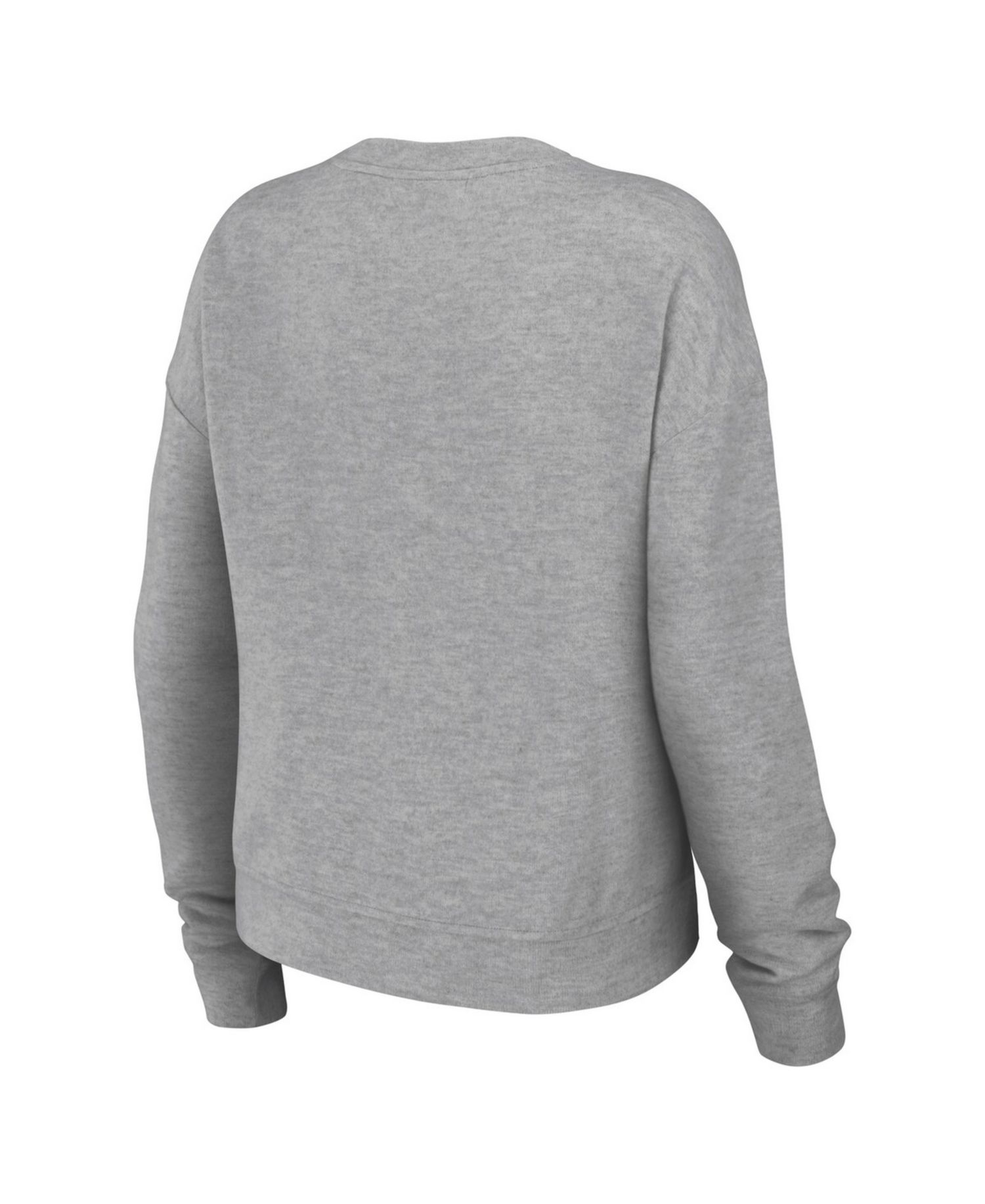 Women's 2-Piece Heather Gray Cleveland Browns Plus Size Knitted Tri-Blend Long Sleeve T-Shirt & Pants Lounge Set