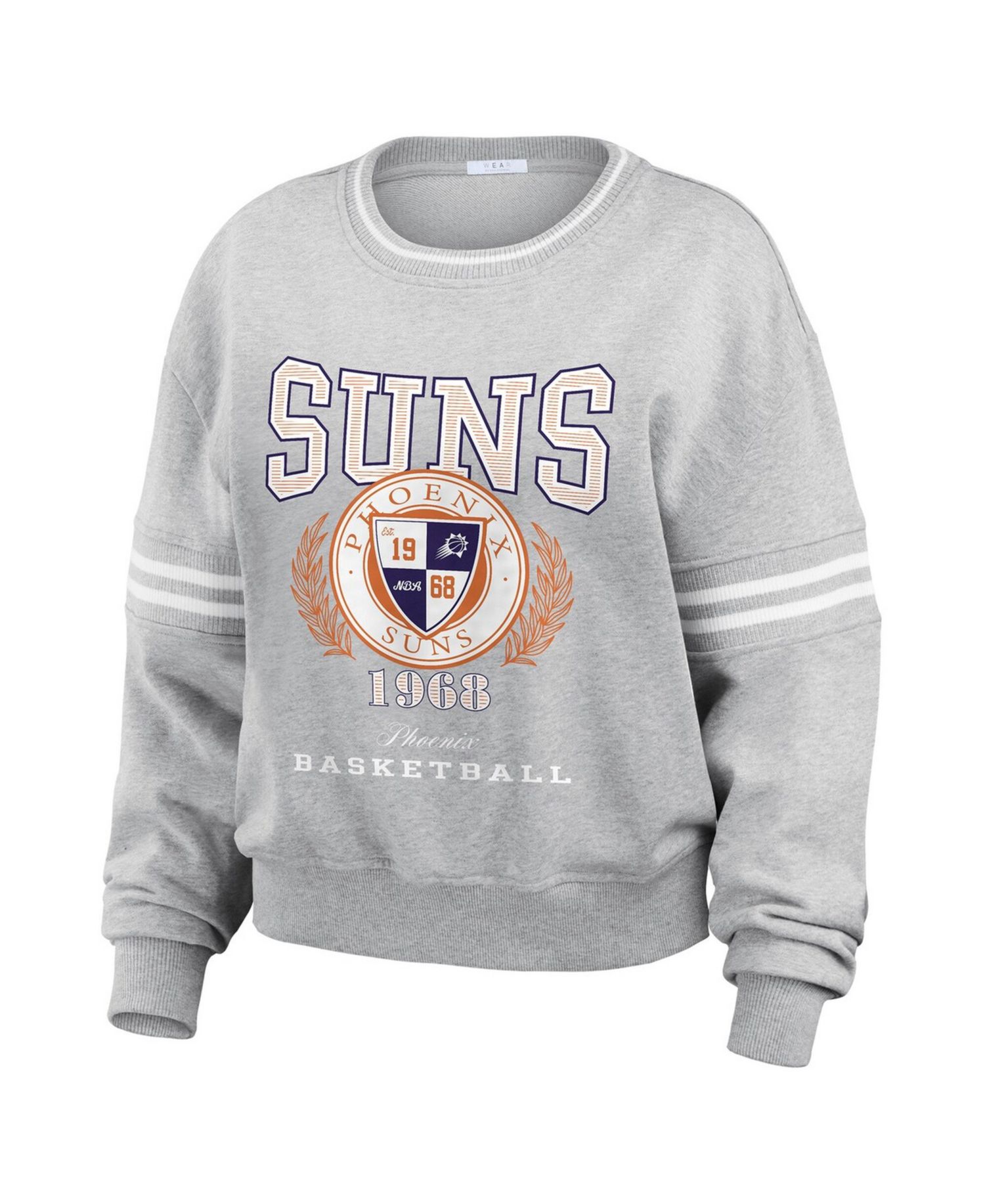 Women's Heather Gray Phoenix Suns French Terry Pullover Sweatshirt