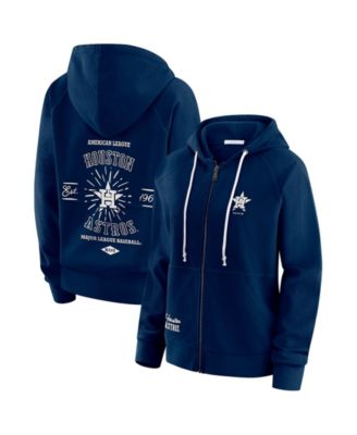 Women's Navy Houston Astros Vintage Full-Zip Raglan Hoodie