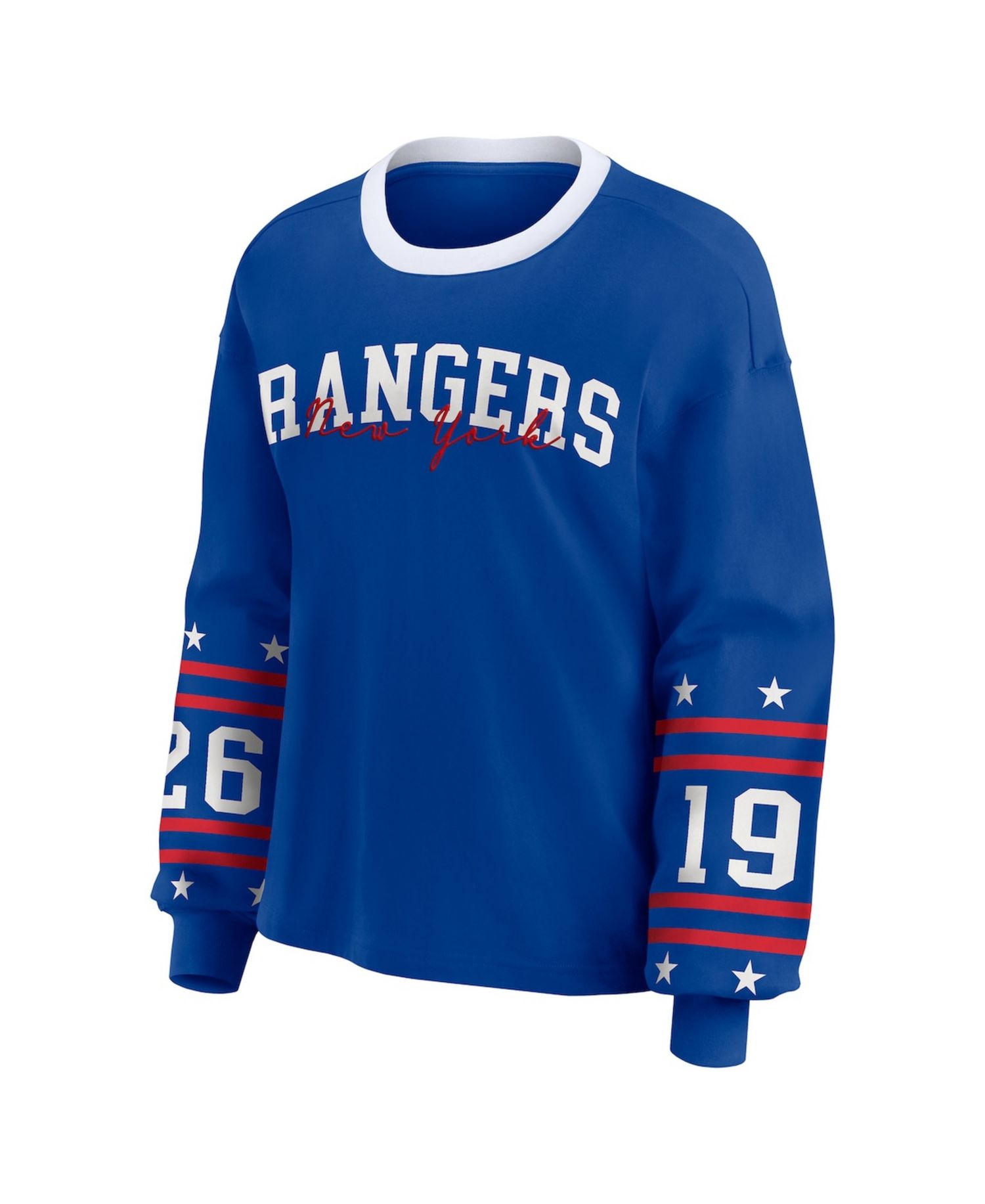 Women's Blue New York Rangers Long-Sleeve Sport T-Shirt