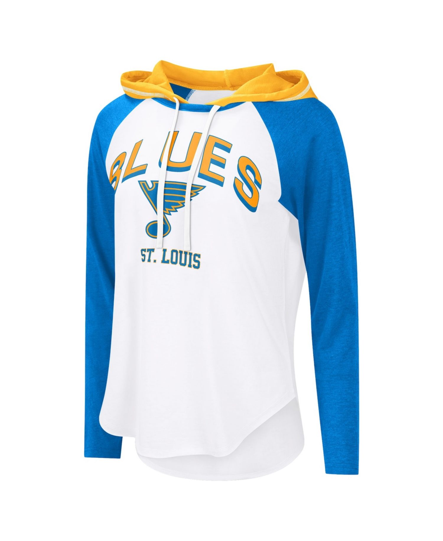 Women's White St. Louis Blues MVP Hooded Long-Sleeve T-Shirt