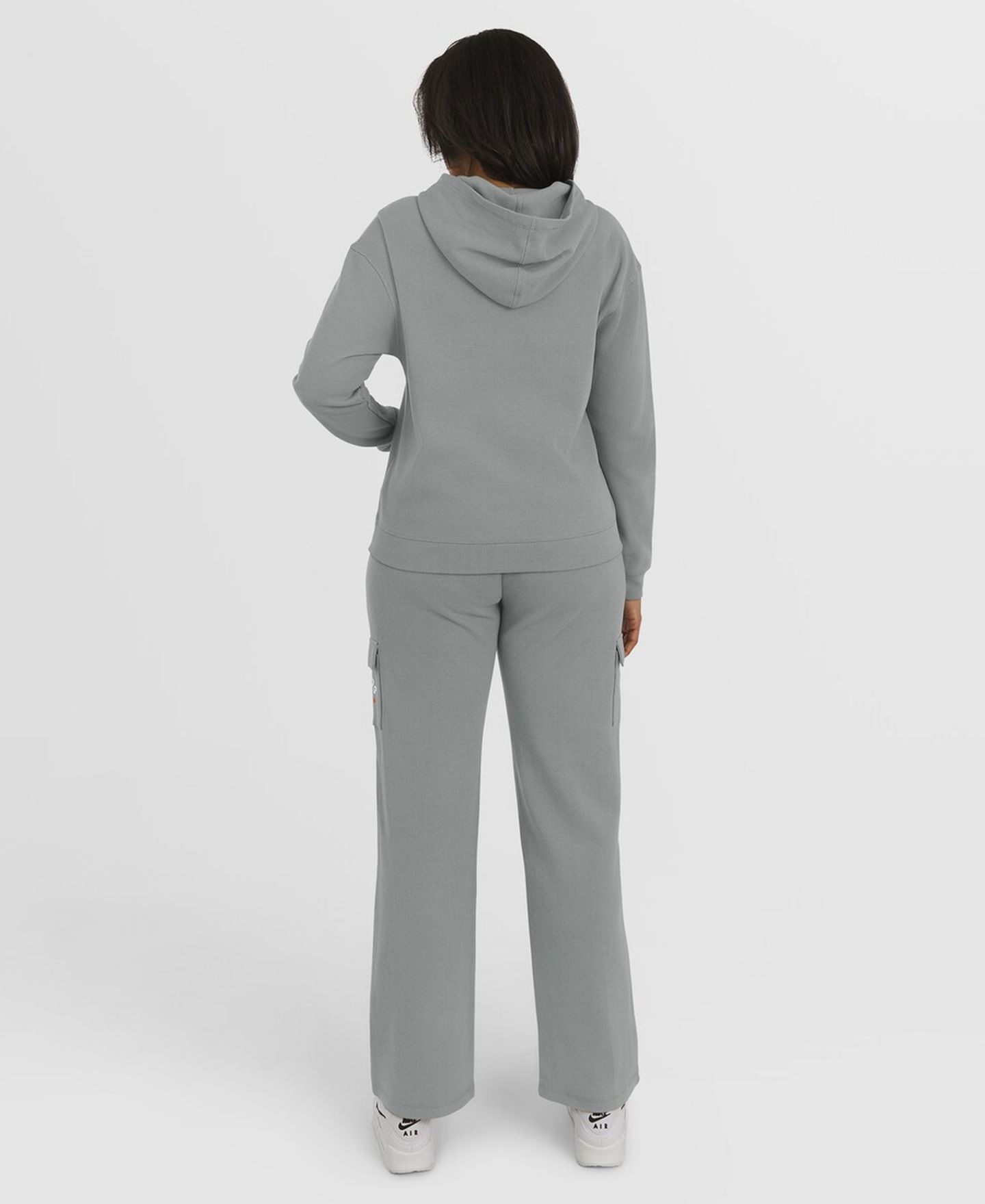 Женский комплект Wear by Erin Andrews Cleveland Browns: вафельный худи и брюки, серый — фото 5