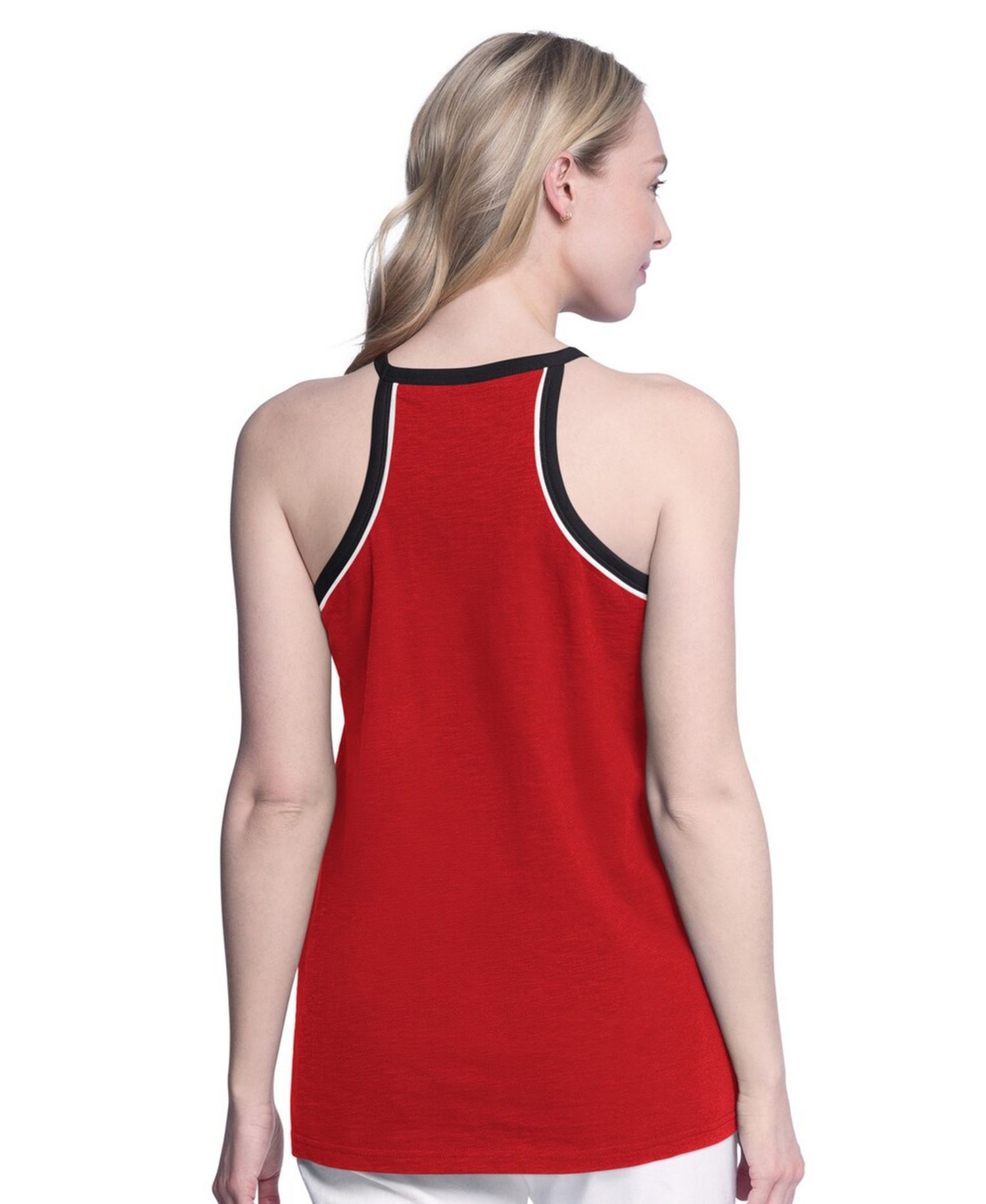 Women's Red Detroit Red Wings Curveball Racerback Scoop Neck Slub Tank Top