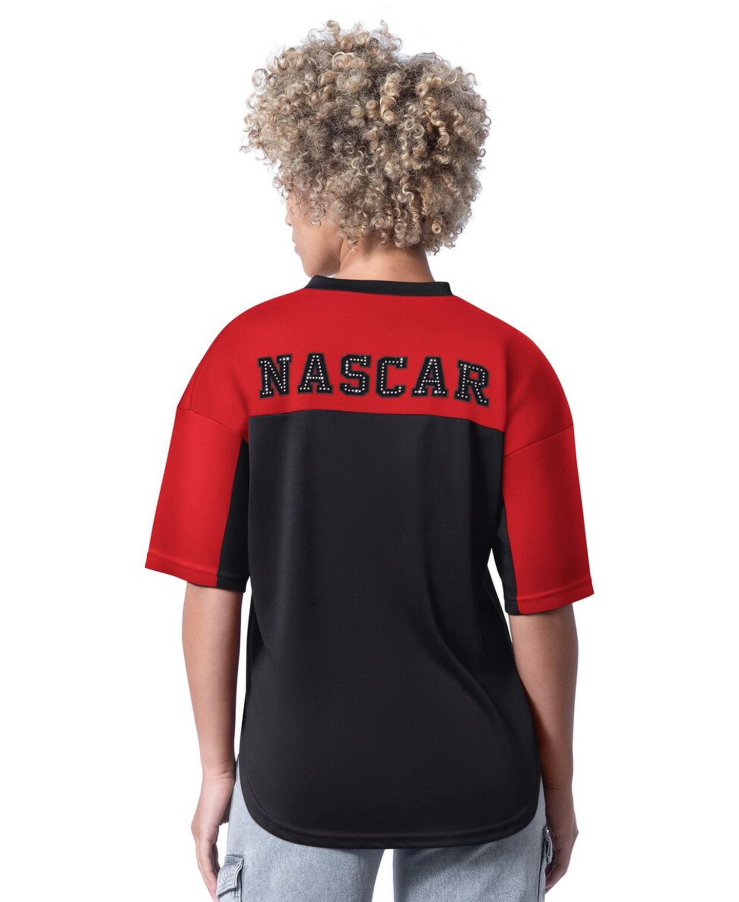 Женская футболка G-III 4Her by Carl Banks Black NASCAR Merchandise Key Plan II V-Neck Rhinestone — фото 2