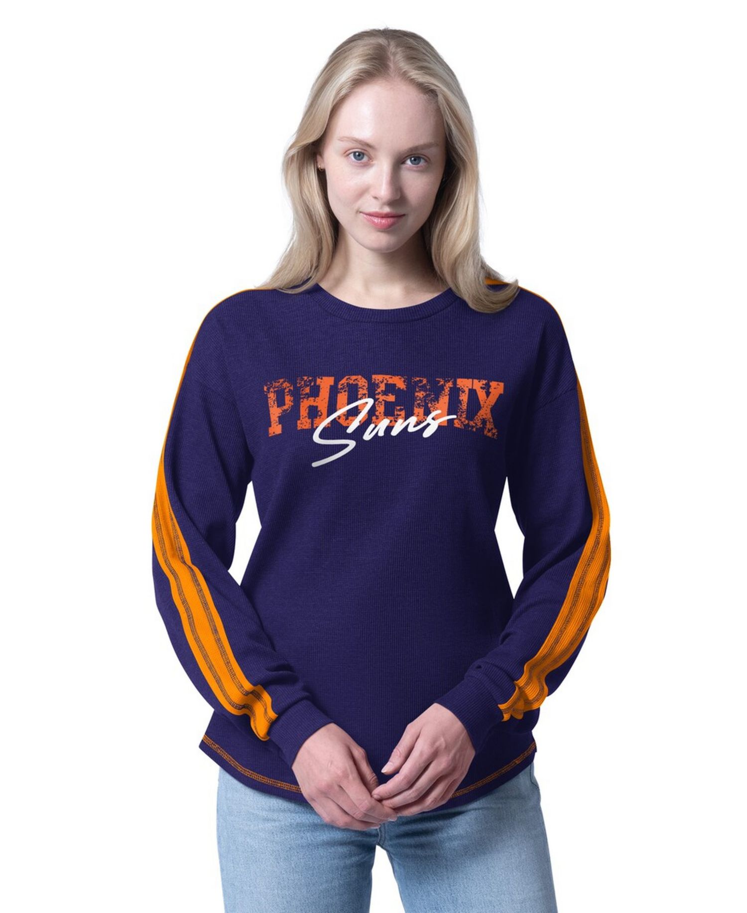 Women's Purple Phoenix Suns Advantage Tri-Blend Long Sleeve T-Shirt