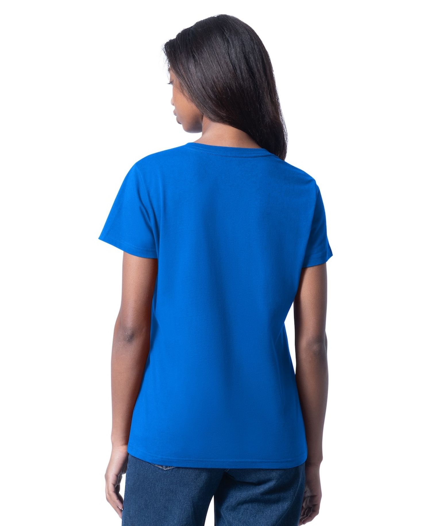 Women's Blue NASCAR Cheer Dance V-Neck T-Shirt