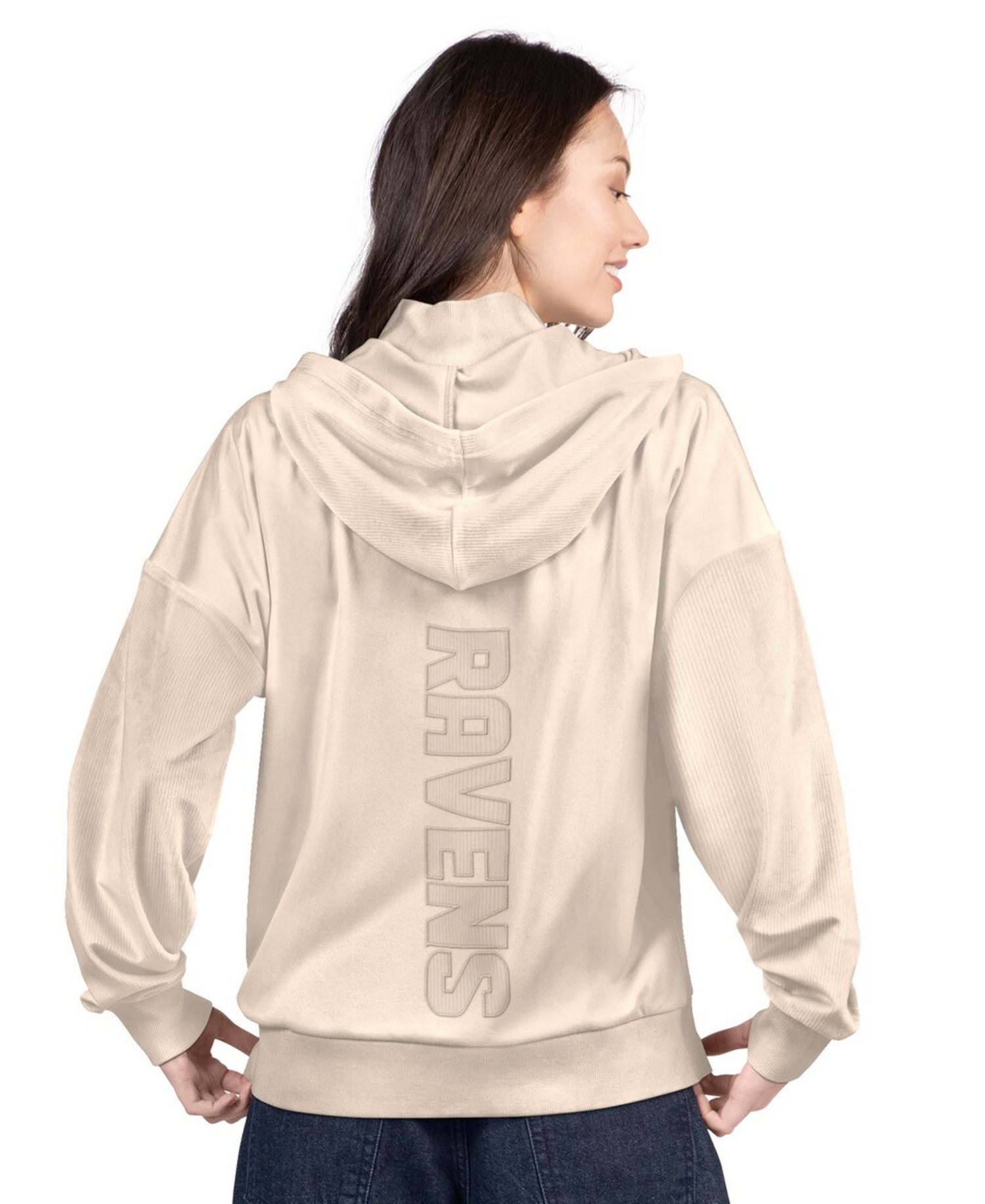 Women's Tan Baltimore Ravens Rookie Full-Zip Hoodie