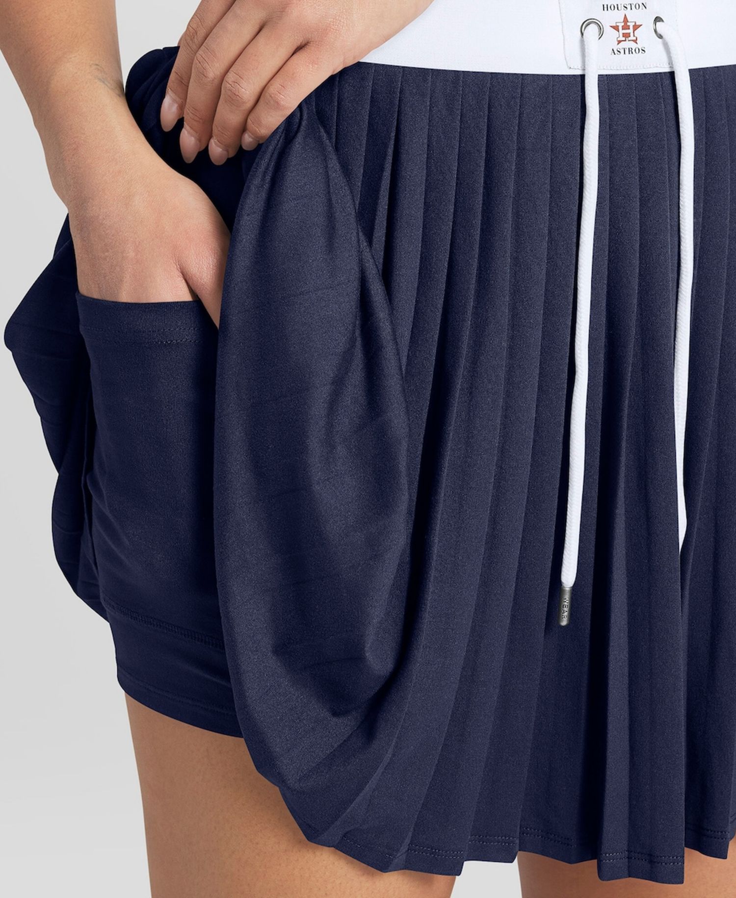 Women's Navy Houston Astros Pleated Skort
