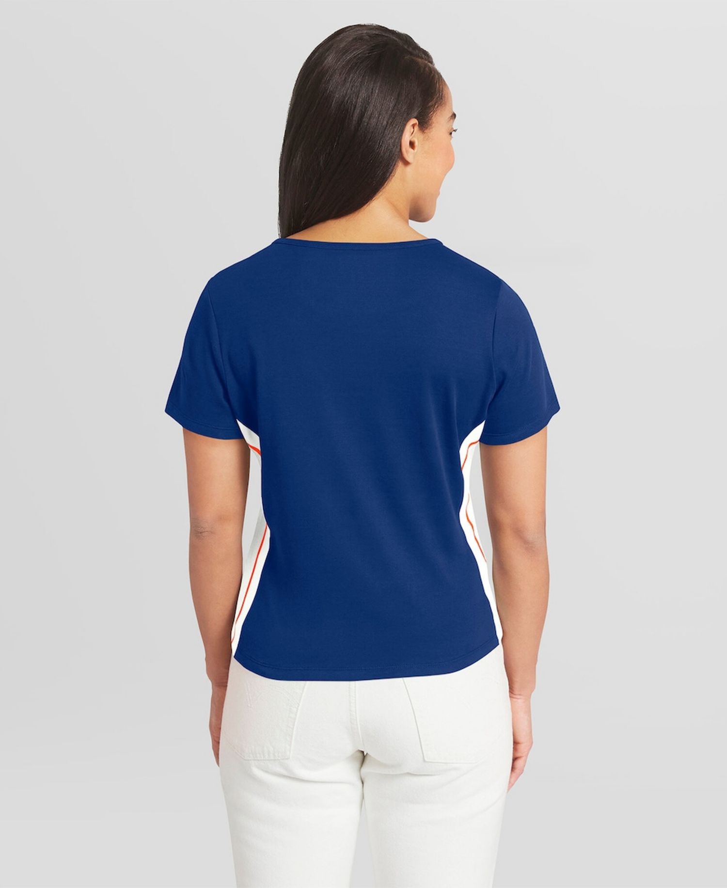 Women's Royal New York Mets Notch Neck Cropped T-Shirt