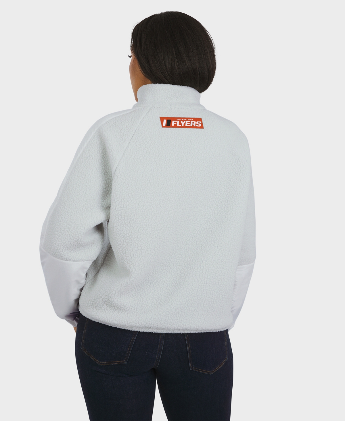 Wear by Erin Andrews Women's Gray Philadelphia Flyers Polar Fleece Quarter-Zip Jacket
