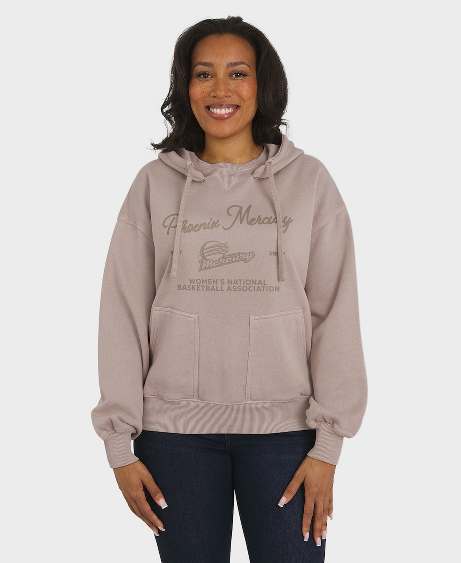 Women's Tan Phoenix Mercury Washed Pullover Crewdie