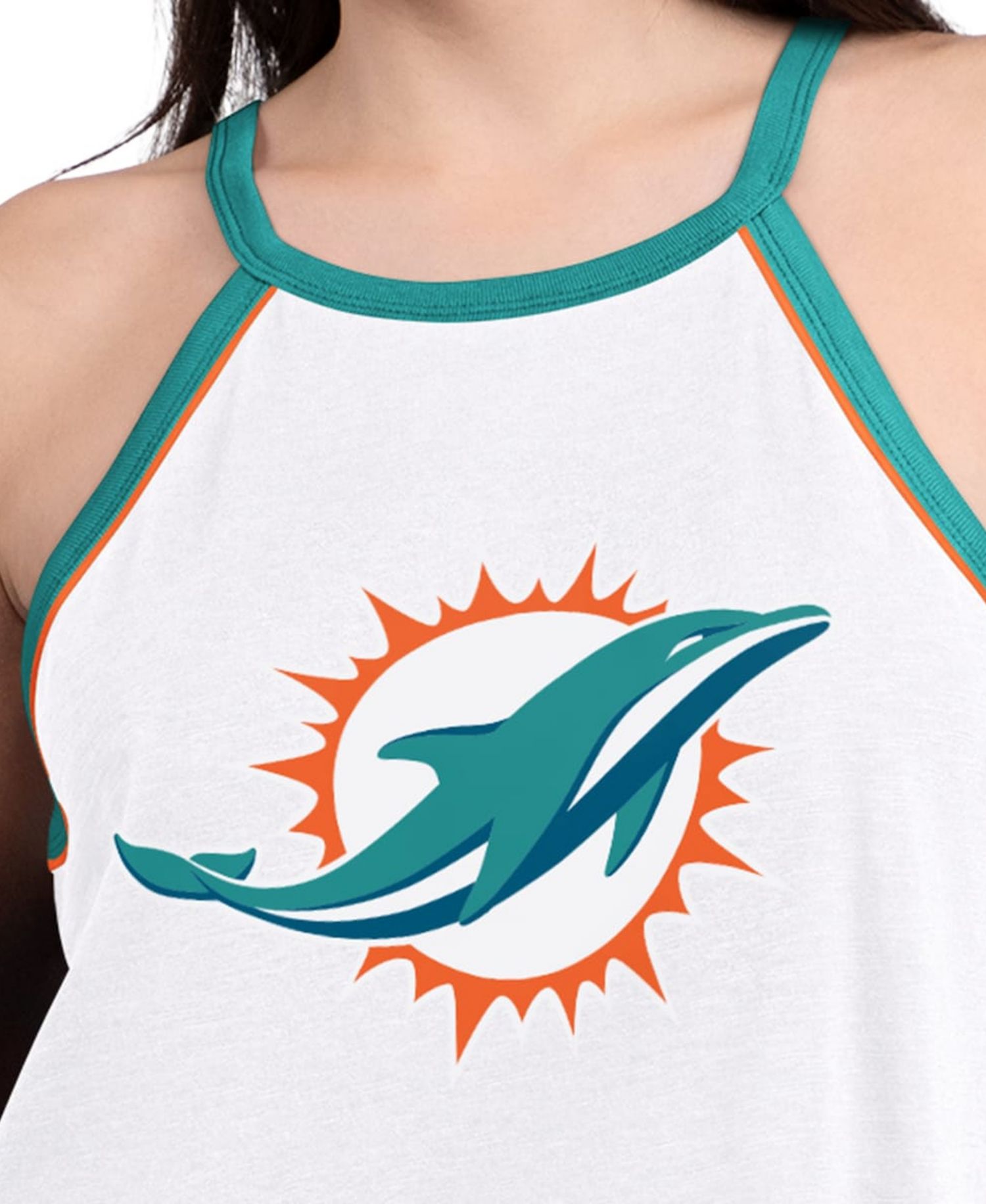 Women's White Miami Dolphins Redemption Win Slub Tank Top